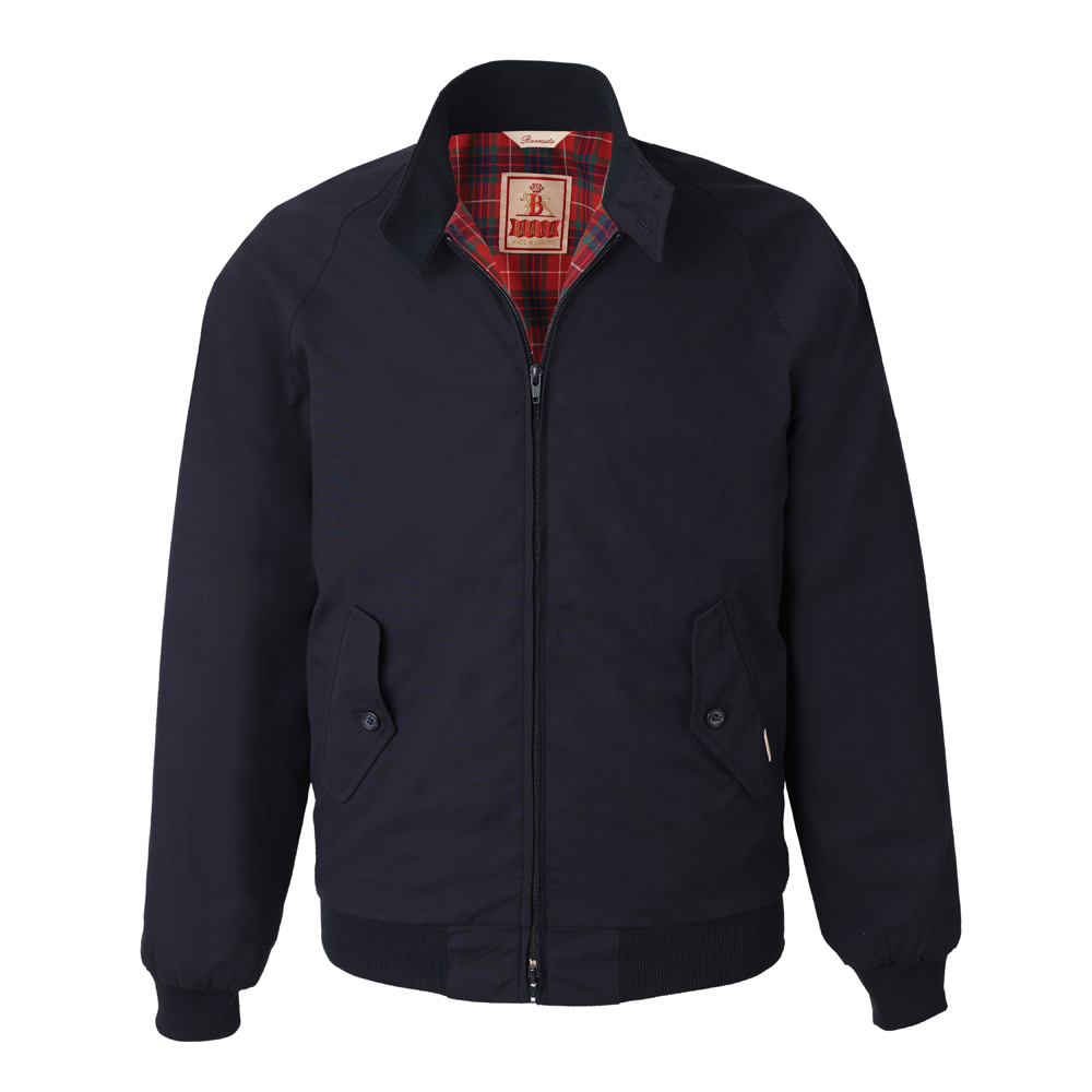 Baracuta G9 Mod Slim Fit Harrington Jacket Navy Blue eBay